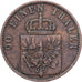 Estados alemanes, PRUSSIA, Friedrich Wilhelm IV, 4 Pfennig, 1852, Berlin, Cobre