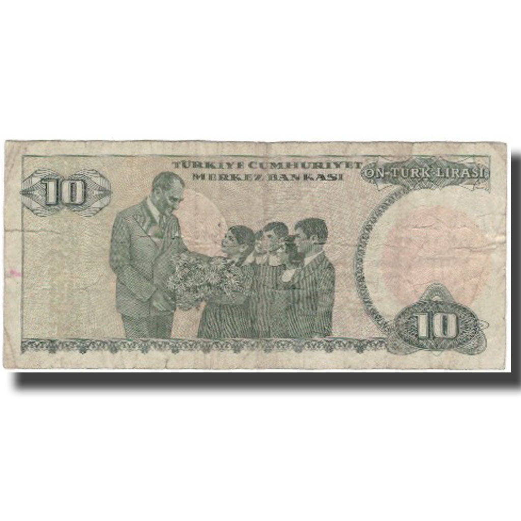 Banknote, Turkey, 10 Lira, 1970, KM:186, VG(8-10)