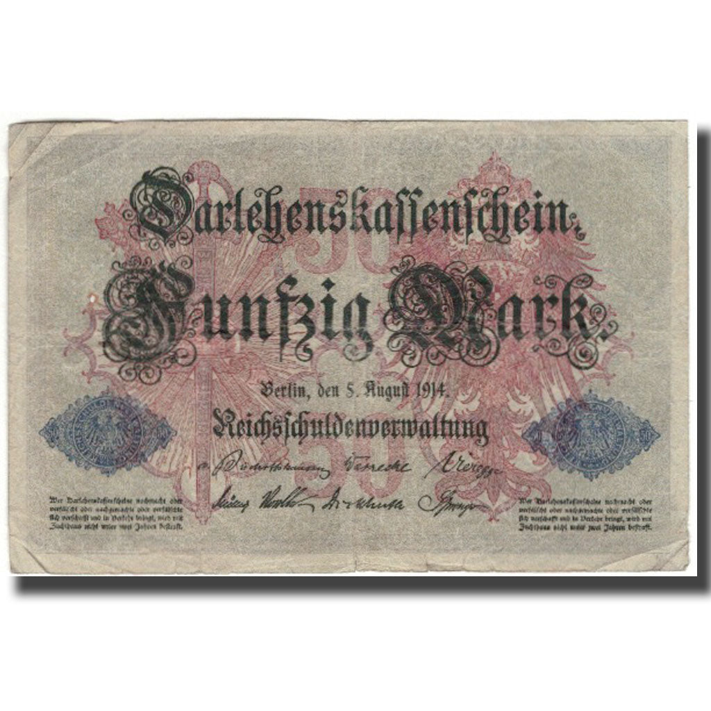 Banknote, Germany, 50 Mark, 1914, KM:49b, VG(8-10)