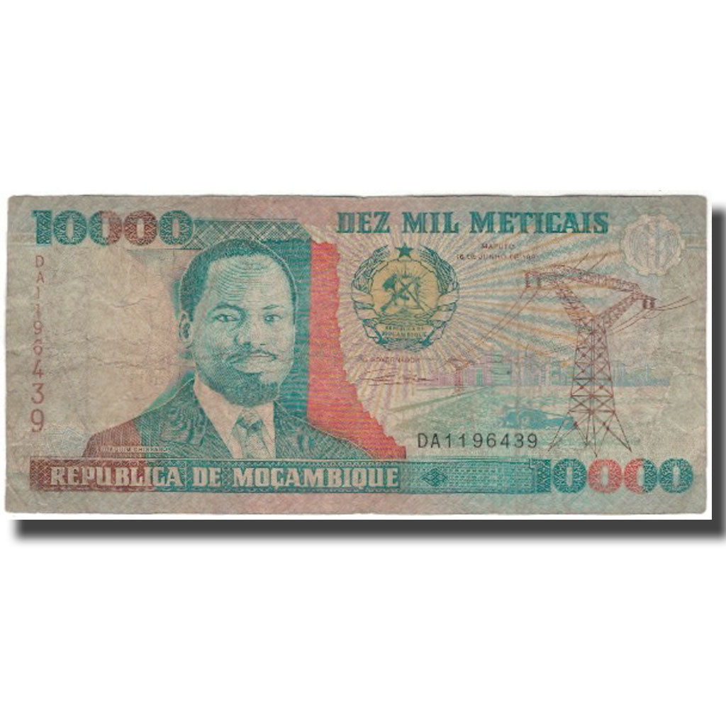 Nota, Moçambique, 10,000 Meticais, 1991-06-16, KM:137, VG(8-10)