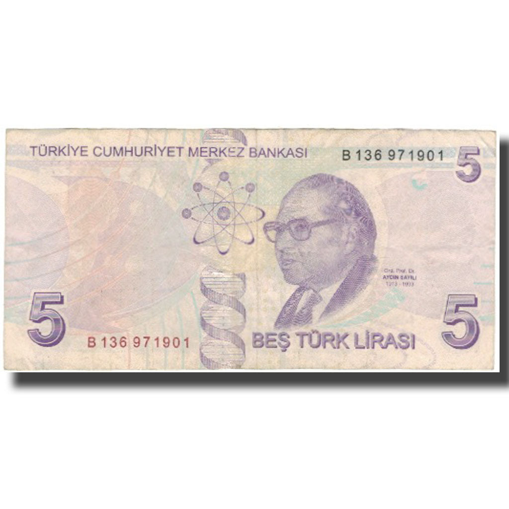 Billete, 5 Lira, Turquía, KM:222, BC