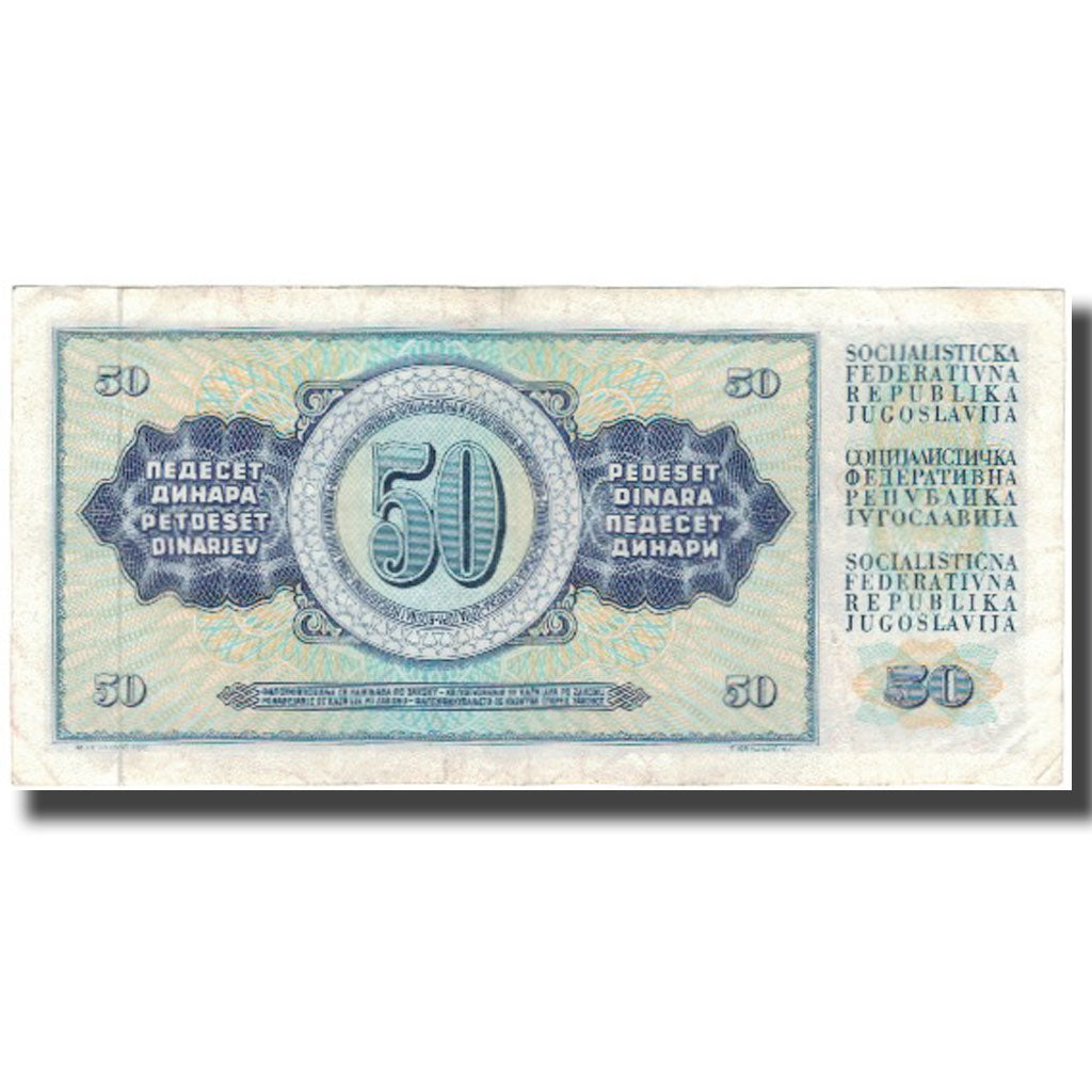 Banknote, Yugoslavia, 50 Dinara, 1968-05-01, KM:83c, EF(40-45)