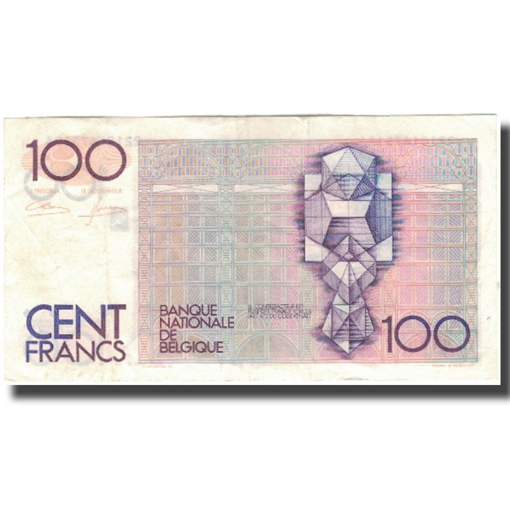 Billete, 100 Francs, Bélgica, KM:140a, MBC