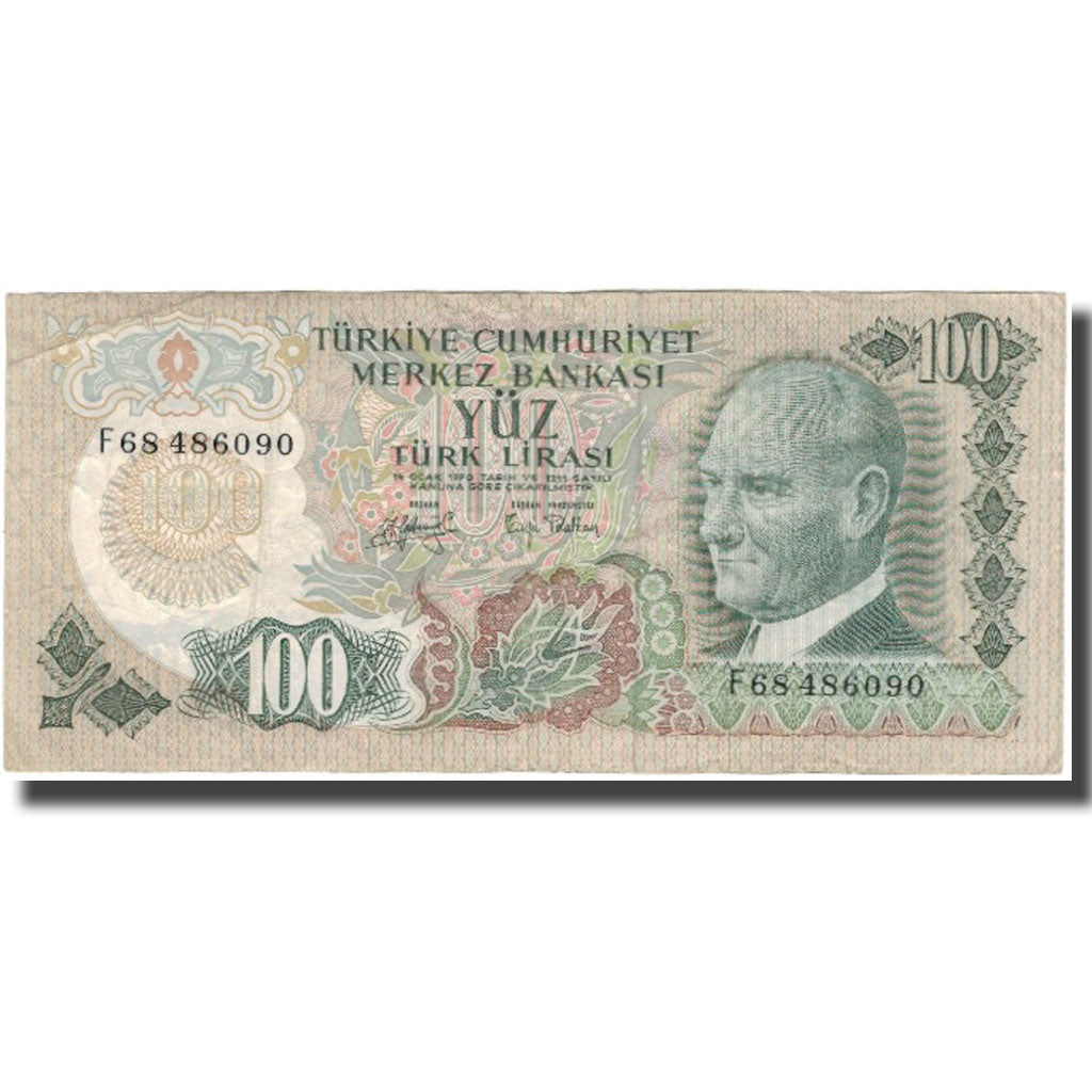 Banknote, Turkey, 100 Lira, KM:189a, EF(40-45)