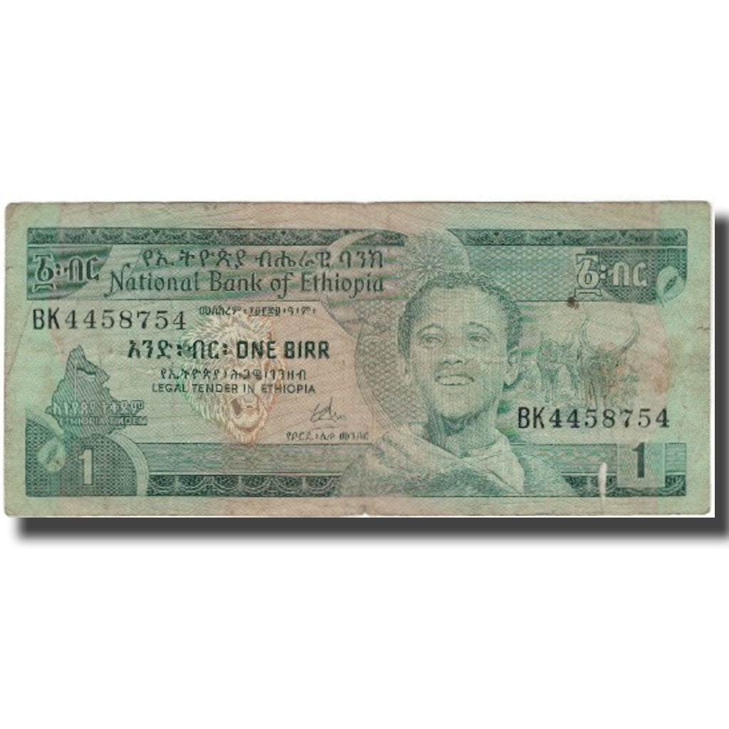 Biljet, Ethiopië, 1 Birr, KM:30a, B