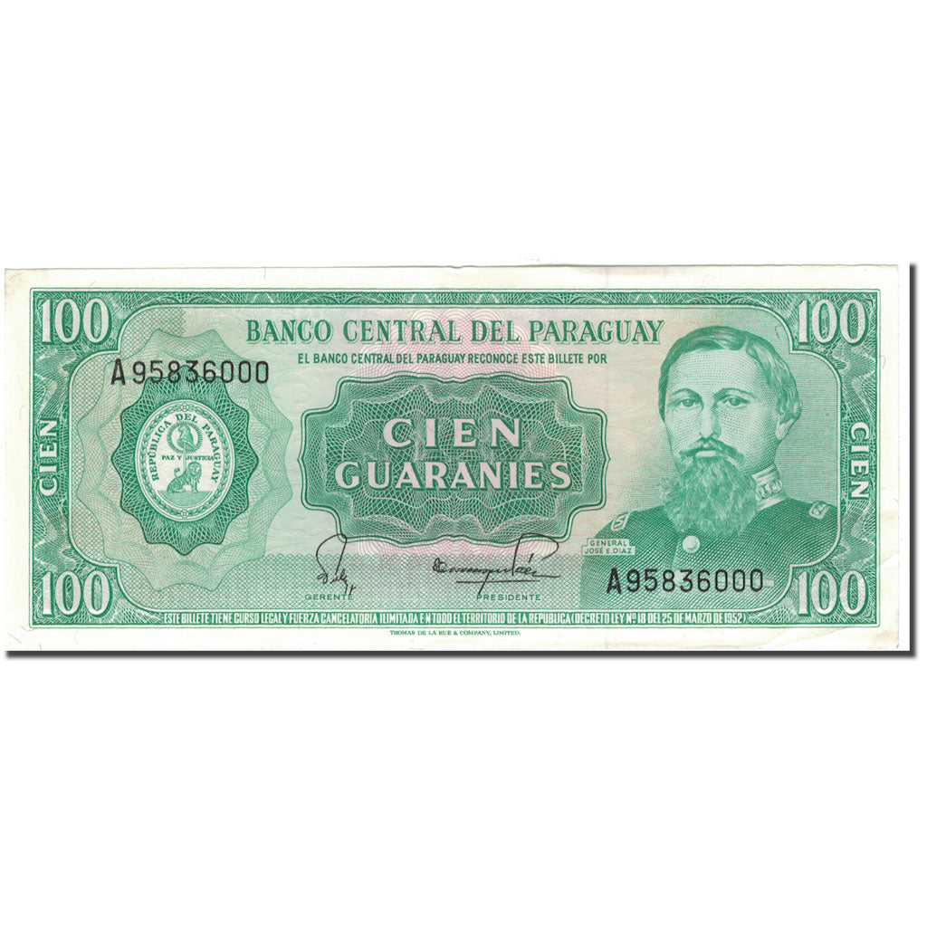 Billete, 100 Guaranies, Paraguay, KM:205, EBC