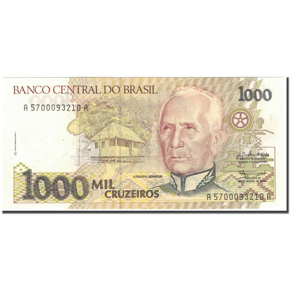 Banknote, Brazil, 1000 Cruzeiros, KM:231a, UNC(65-70)