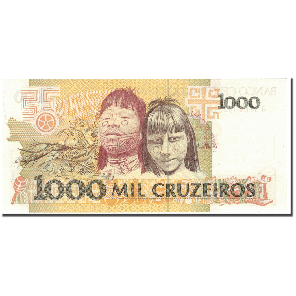 Banknote, Brazil, 1000 Cruzeiros, KM:231a, UNC(65-70)