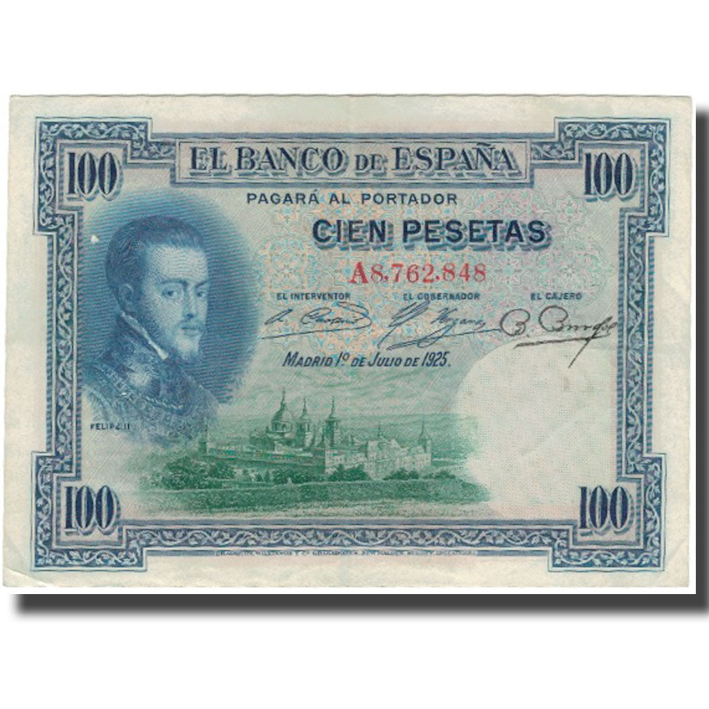 Banconote, Spagna, 100 Pesetas, 1925-07-01, KM:69a, BB