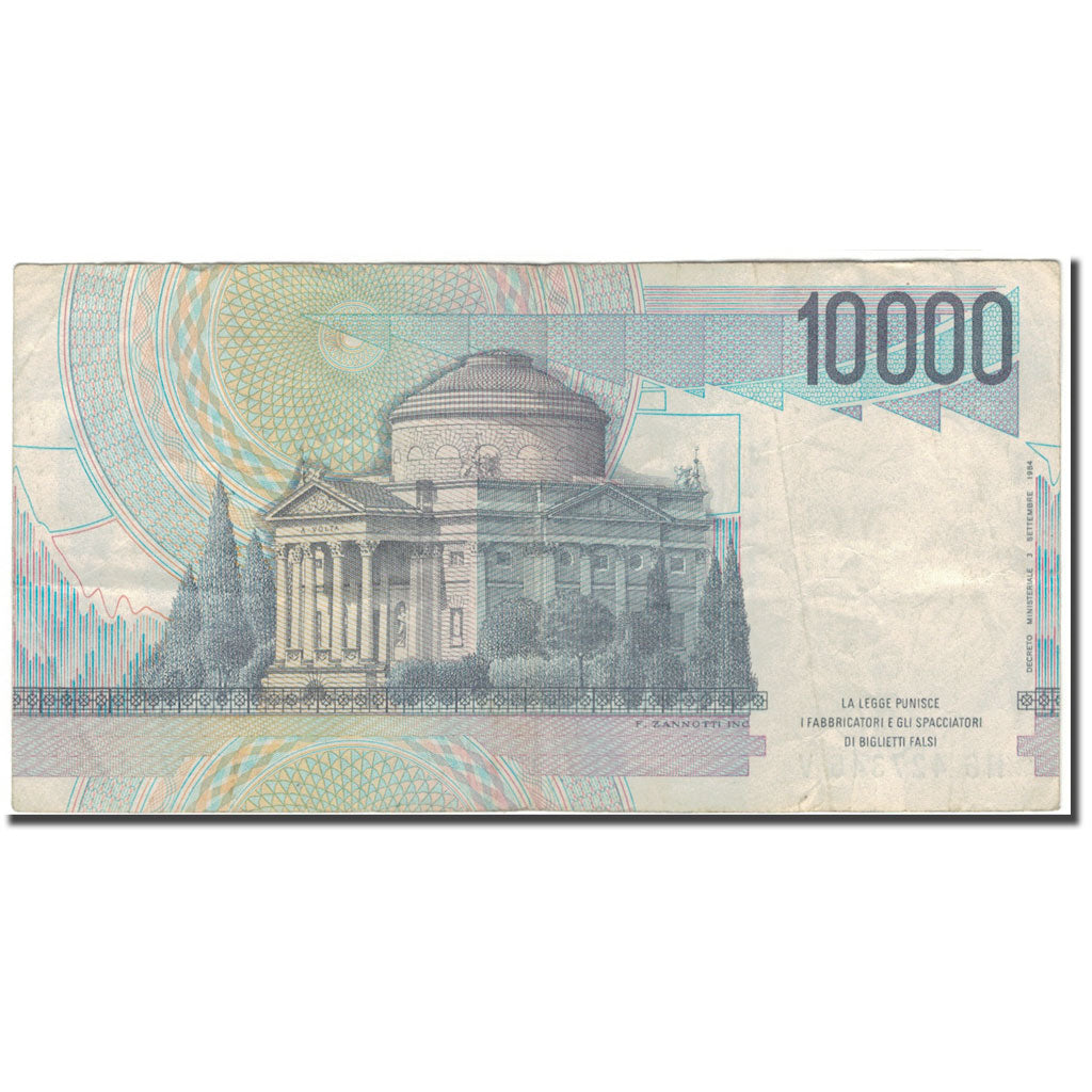 Banconote, Italia, 10,000 Lire, KM:112c, MB+