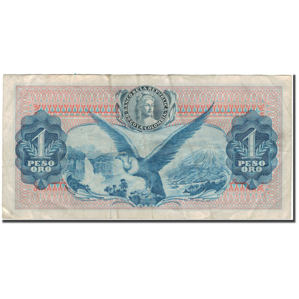 Banknote, Colombia, 1 Peso Oro, 1964-10-12, KM:404b, VF(30-35)