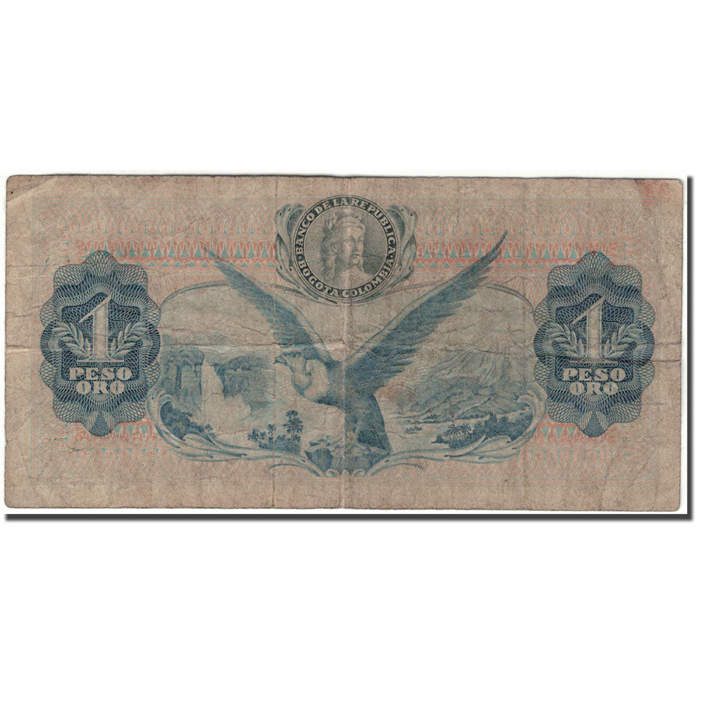 Banknote, Colombia, 1 Peso Oro, 1959-10-12, KM:404a, VG(8-10)
