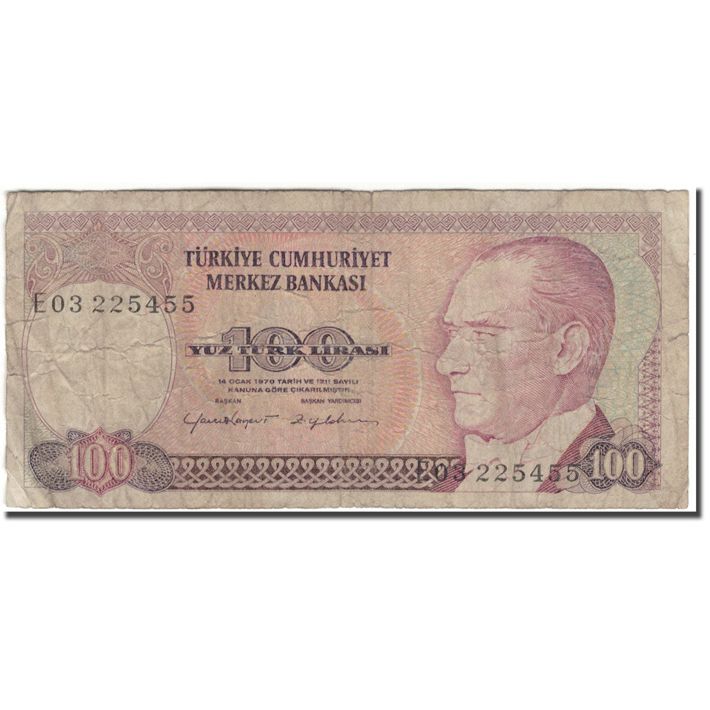 Banconote, Turchia, 100 Lira, KM:194a, B