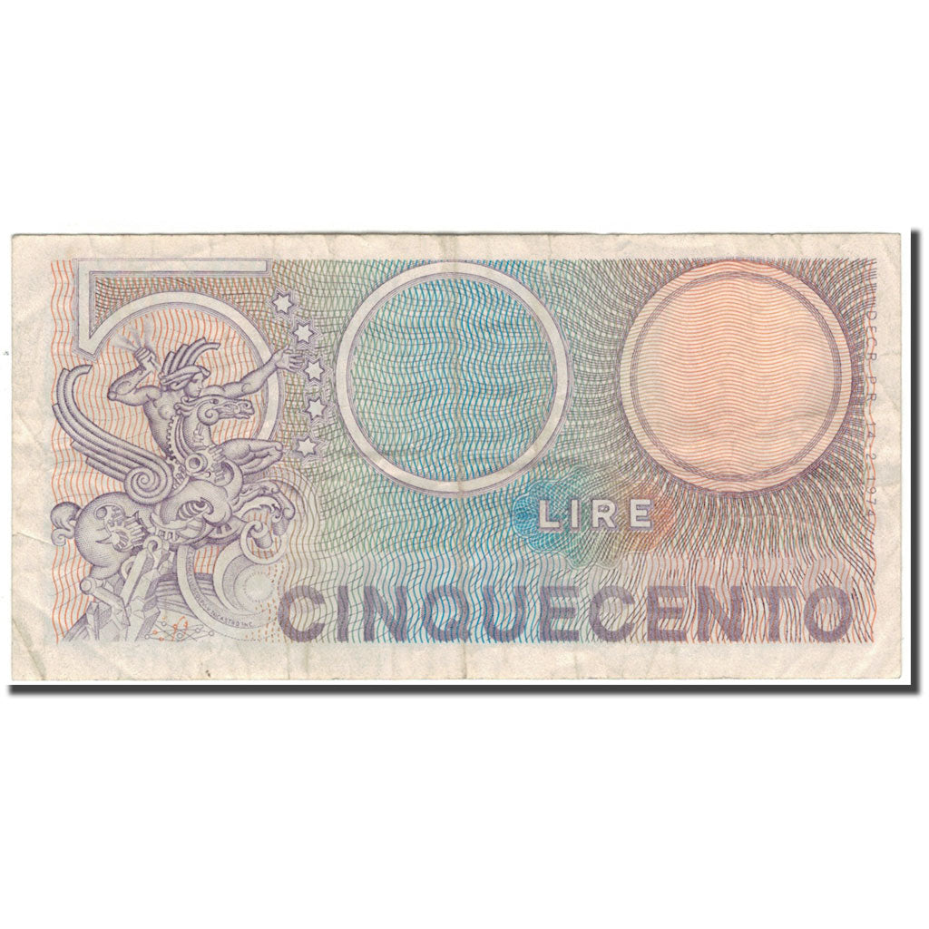 Banconote, Italia, 500 Lire, KM:94, MB+