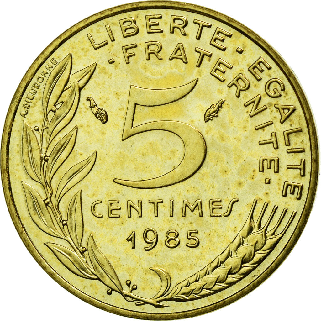 Monnaie, France, Marianne, 5 Centimes, 1985, Paris, FDC, Aluminum-Bronze