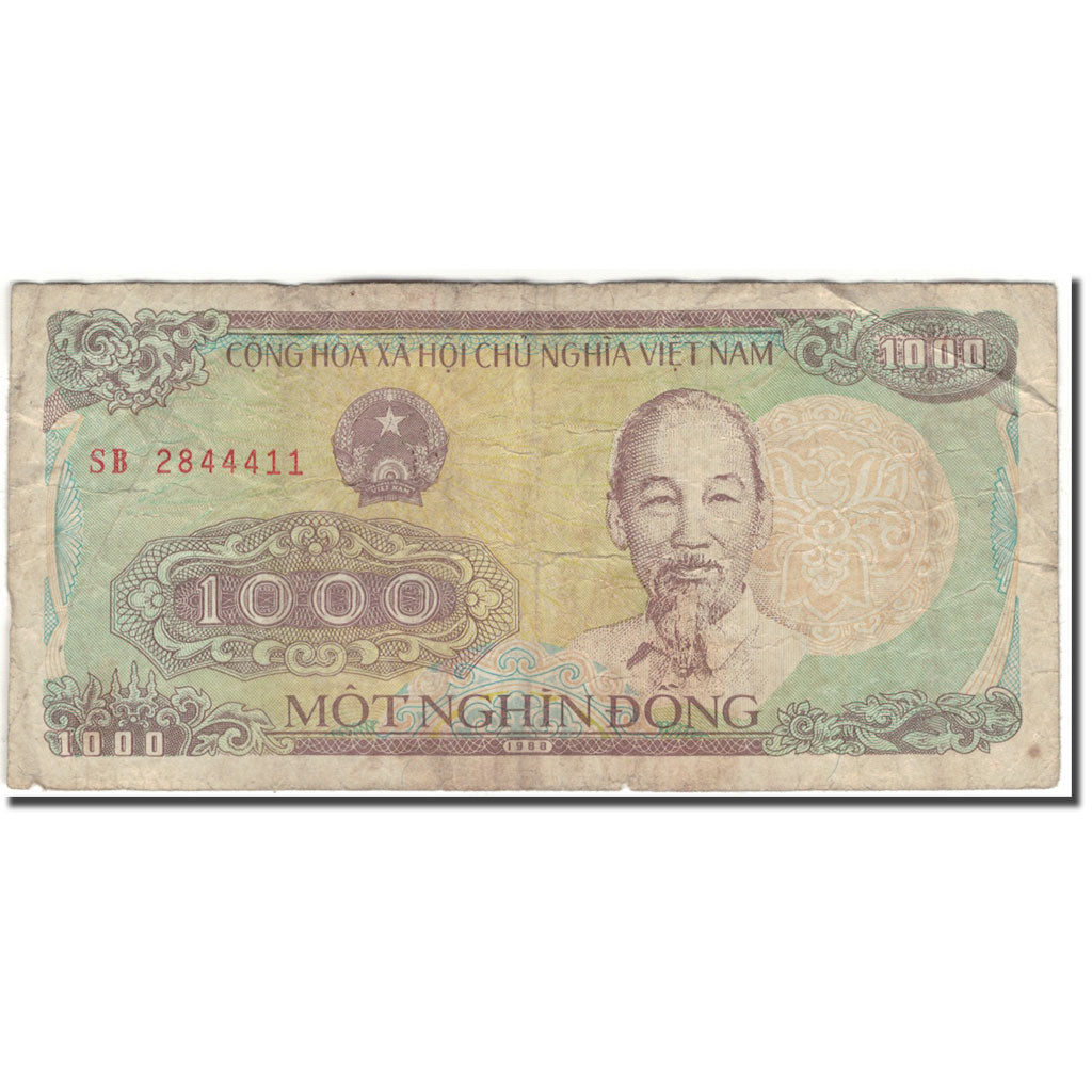 Billet, Viet Nam, 1000 D<ox>ng, KM:106a, B+