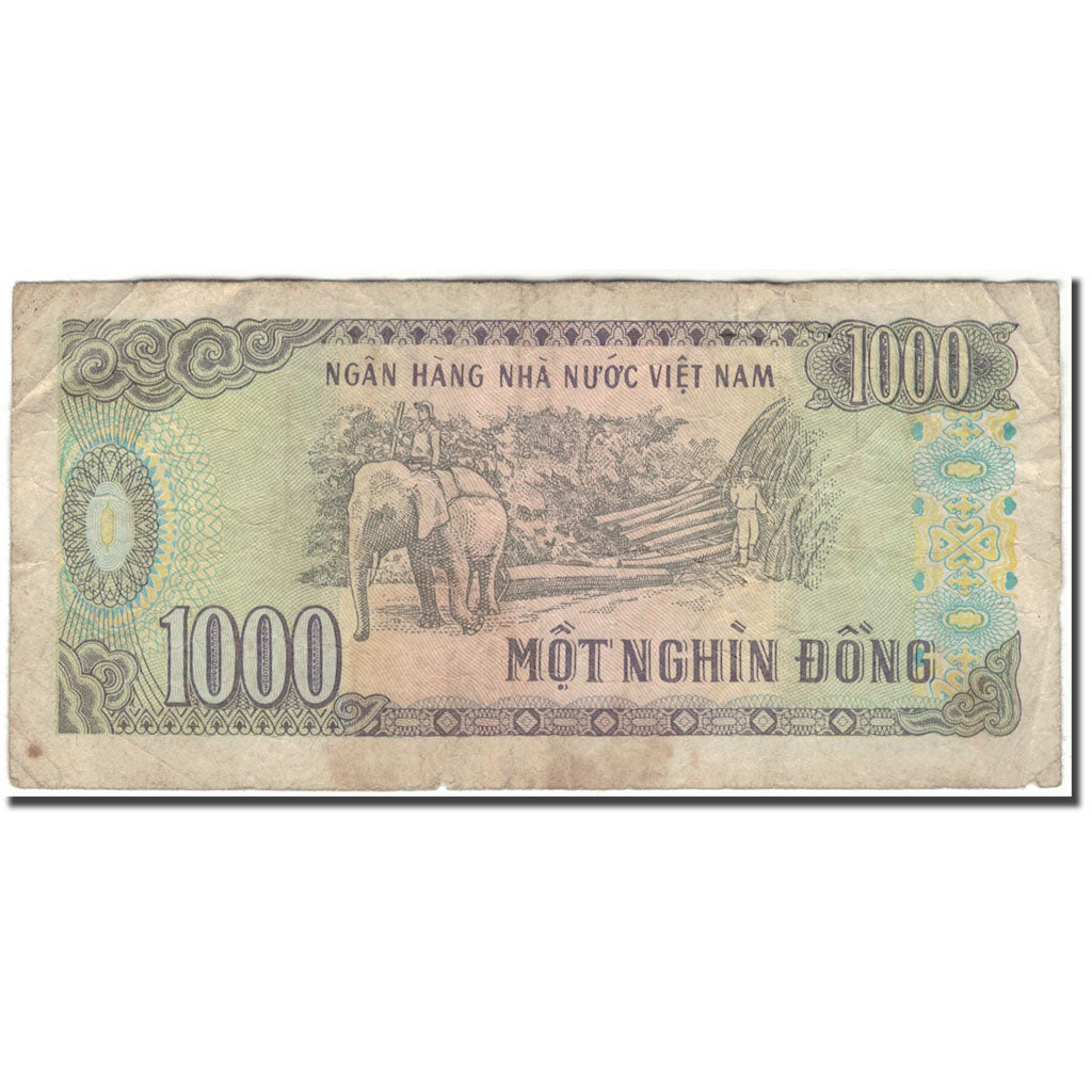 Billet, Viet Nam, 1000 D<ox>ng, KM:106a, B+