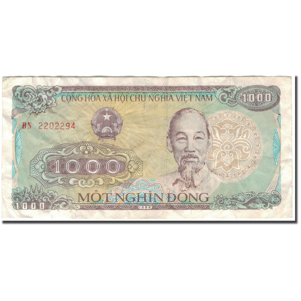 Billet, Viet Nam, 1000 D<ox>ng, KM:106a, TB+