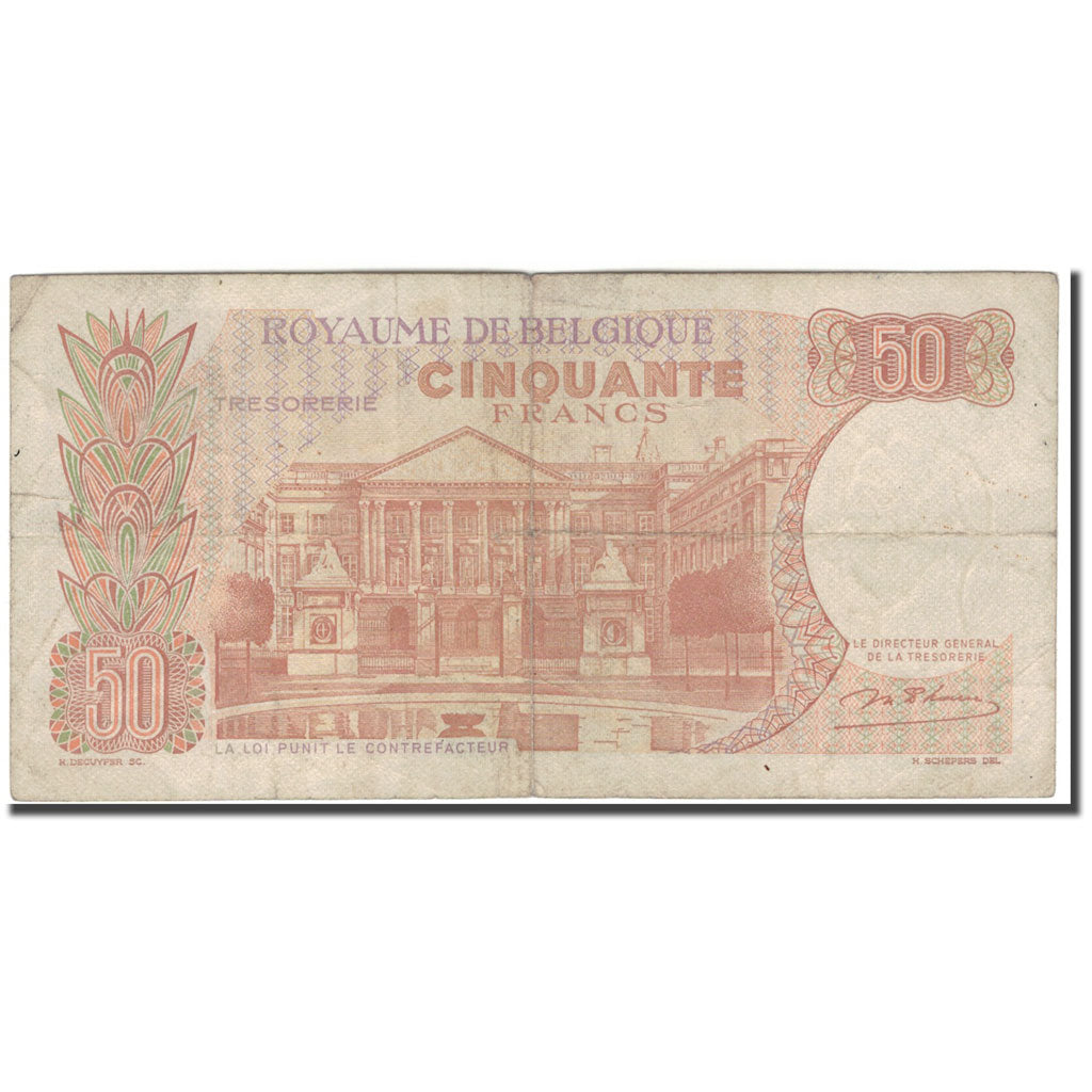 Banknote, Belgium, 50 Francs, 1966-05-16, KM:139, F(12-15)