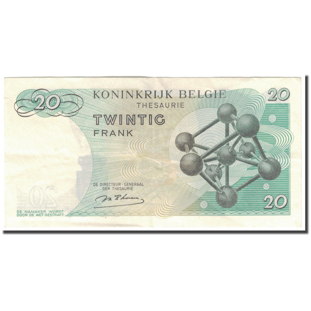 Banknote, Belgium, 20 Francs, 1964-06-15, KM:138, AU(50-53)