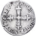 Francia, Henri III, 1/4 Ecu croix de face, 158[?], Nantes, Plata, BC+