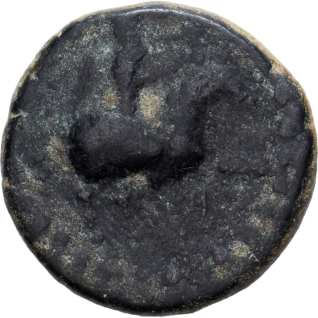 Kushan Empire, Vima Takto, Drachm, 55-105, Bronze, S+
