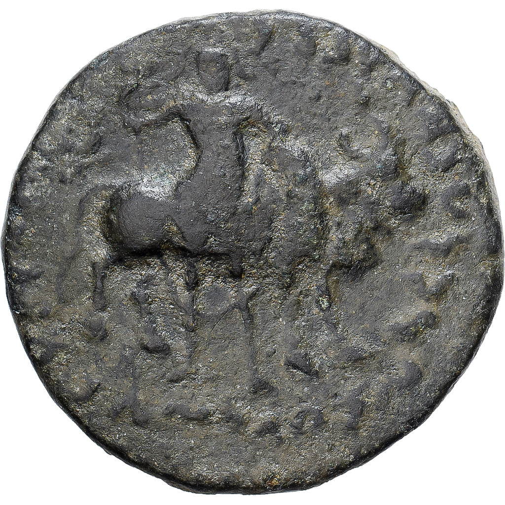 Kushan Empire, Vima Kadphises, Tetradrachm, 113-127, Bronzen, FR+