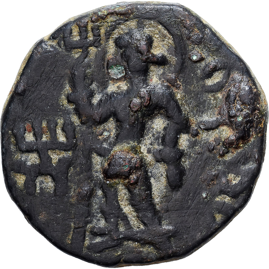 Kushan Empire, Kanishka I, Drachm, 127-152, Bronze, EF(40-45)