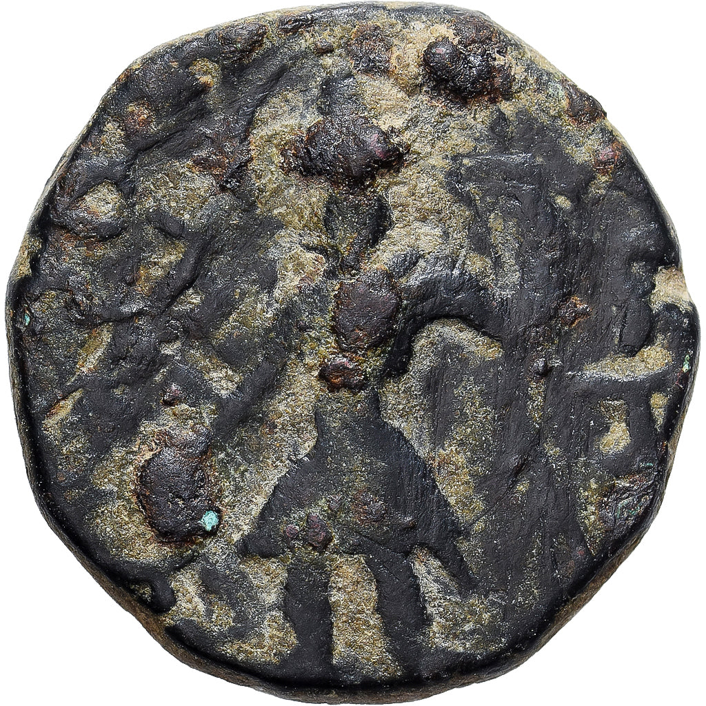 Kushan Empire, Kanishka I, Drachm, 127-152, Bronze, EF(40-45)