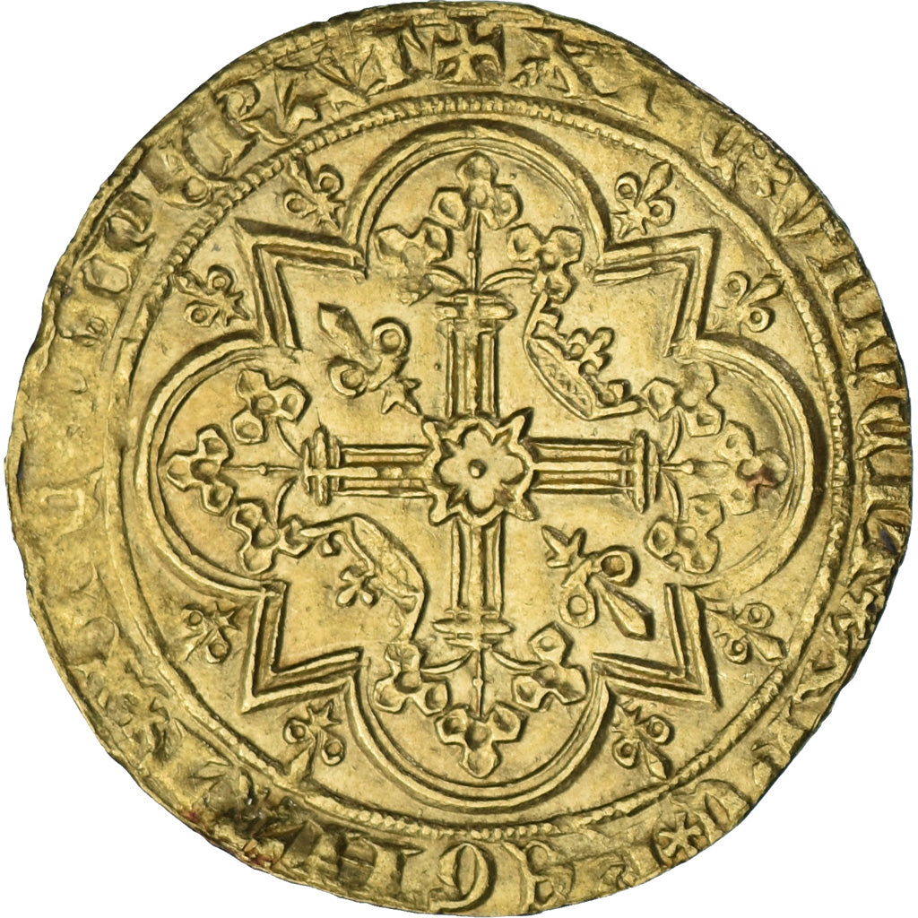 Francja, Charles V, Franc à pied, 1365-1380, Złoto, MS(60-62), Duplessy:360