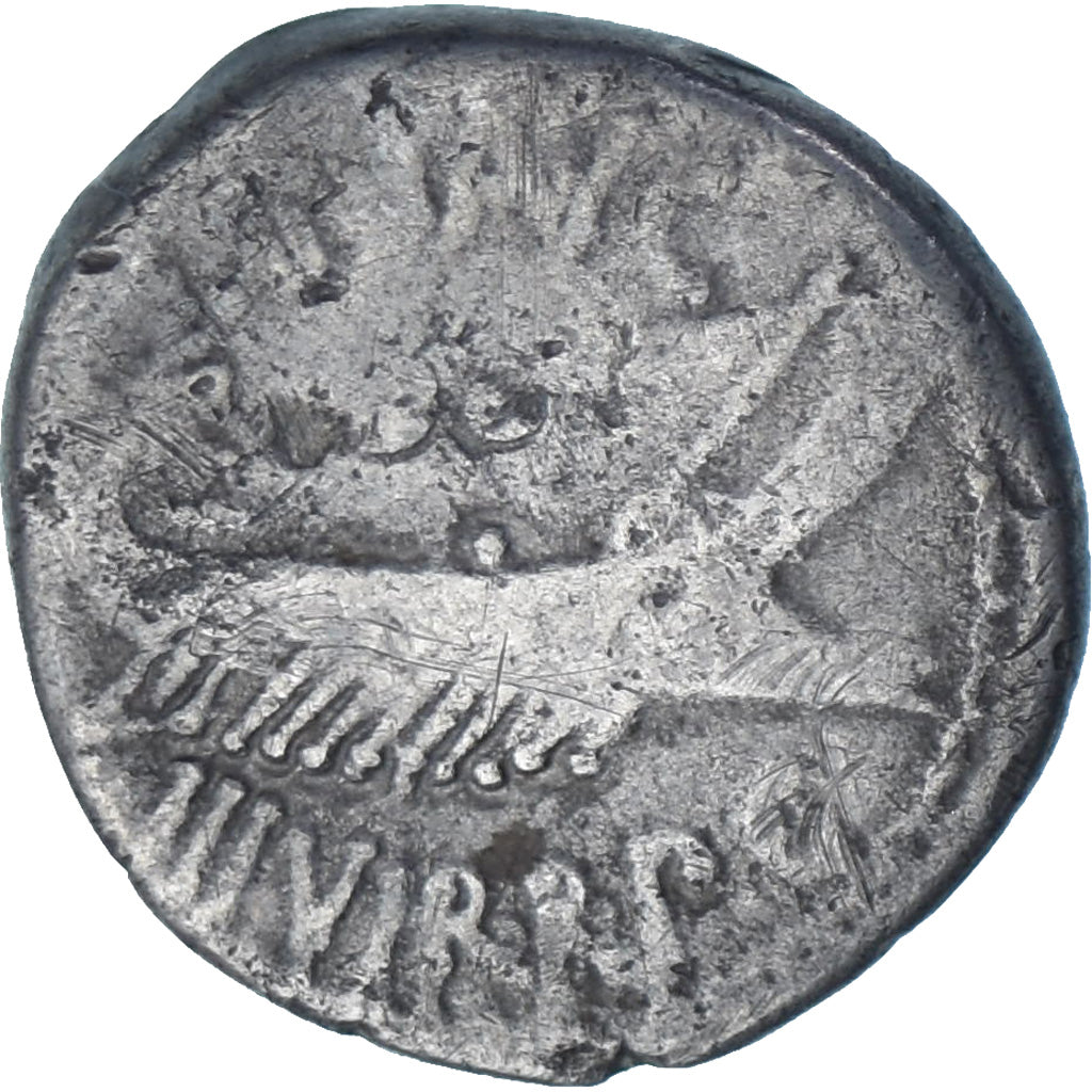 Marcus Antonius, Legionary Denarius, 32-31 BC, Military mint, Prata, VF(20-25)