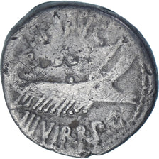 Marcus Antonius, Legionary Denarius, 32-31 BC, Military mint, Prata, VF(20-25)