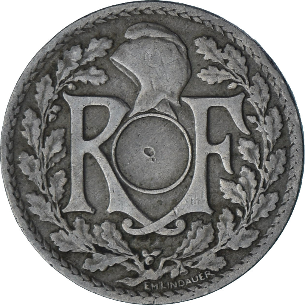 France, 10 Centimes, Lindauer, 1923, Poissy, Non trouée, Cupro-nickel, TTB+