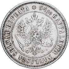 Finland, Alexander III, Markka, 1890, Helsinki, Silver, AU(55-58), KM:3.2