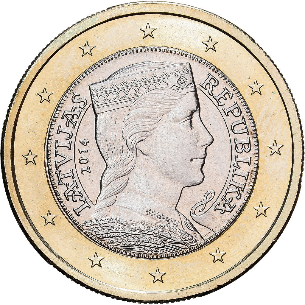 Lettonia, Euro, 2014, BU, SPL+, Bi-metallico, KM:156