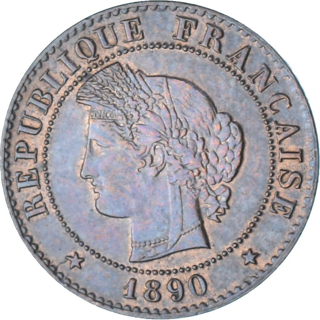 France, 1 Centime, Cérès, 1890, Paris, Bronze, MS(64), Gadoury:88