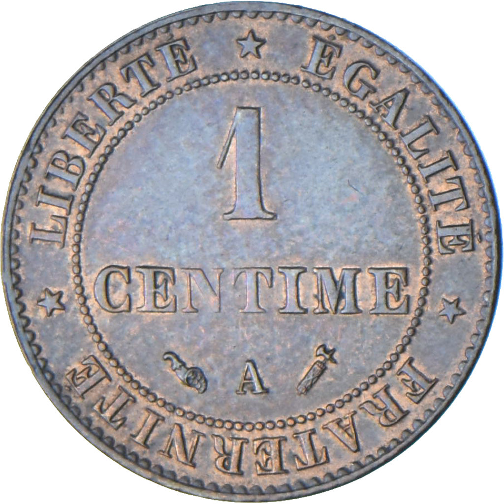 France, 1 Centime, Cérès, 1890, Paris, Bronze, MS(64), Gadoury:88