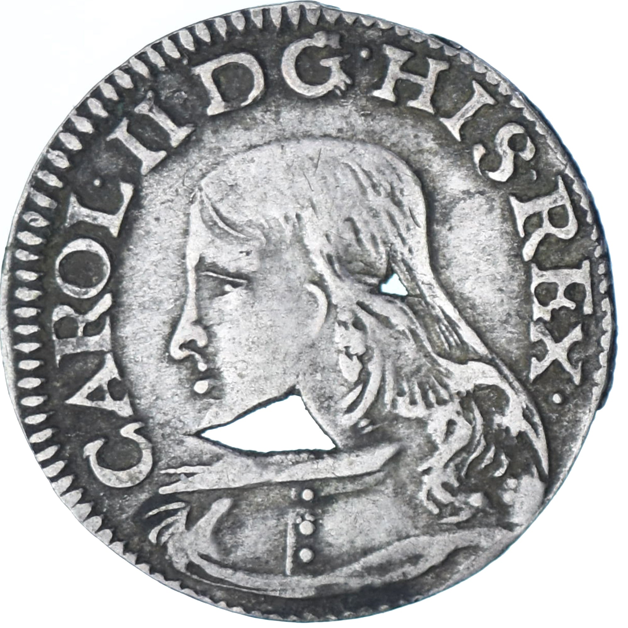 Spain, Principauté de Catalogne, Carol II, Croat, 1698, Barcelona, Silver