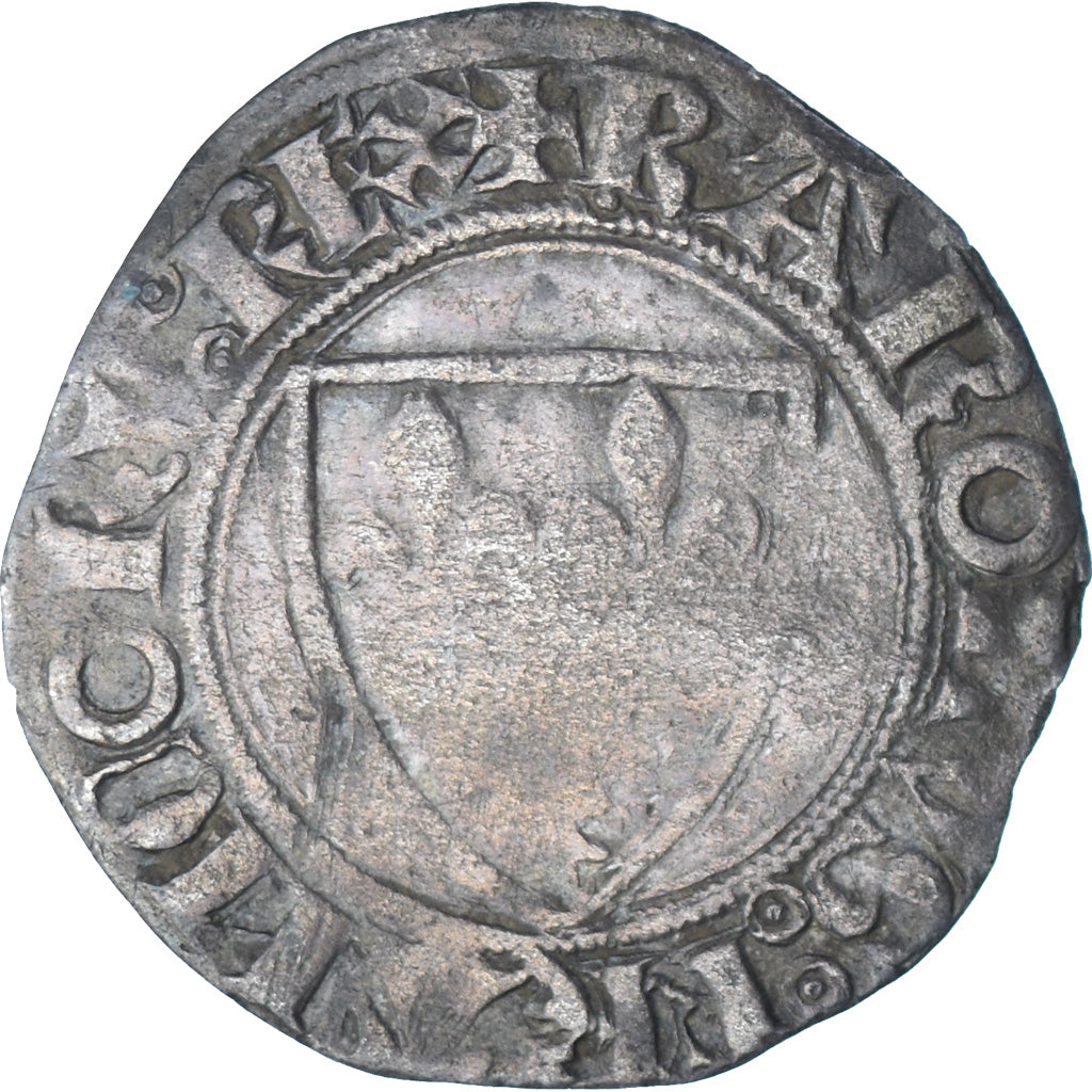 Frankreich, Charles VI, Blanc Guénar, 1380-1422, Cremieu, Billon, S+