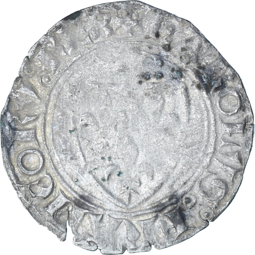 Frankrijk, Charles VI, Blanc Guénar, 1380-1422, Romans, Billon, FR+