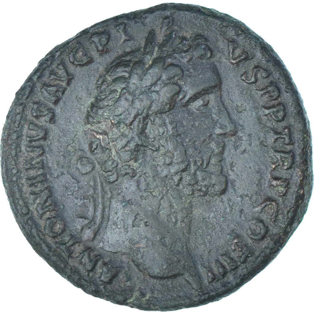 Antoninus Pius, As, 140-144, Rome, Bronze, AU(50-53), RIC:677