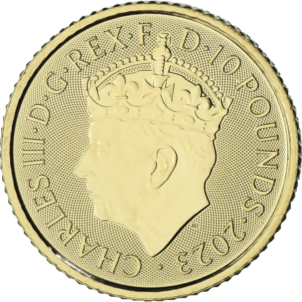 Großbritannien, 10 Pounds, 1/10 Oz, Coronation of King Charles III, 2023, Royal