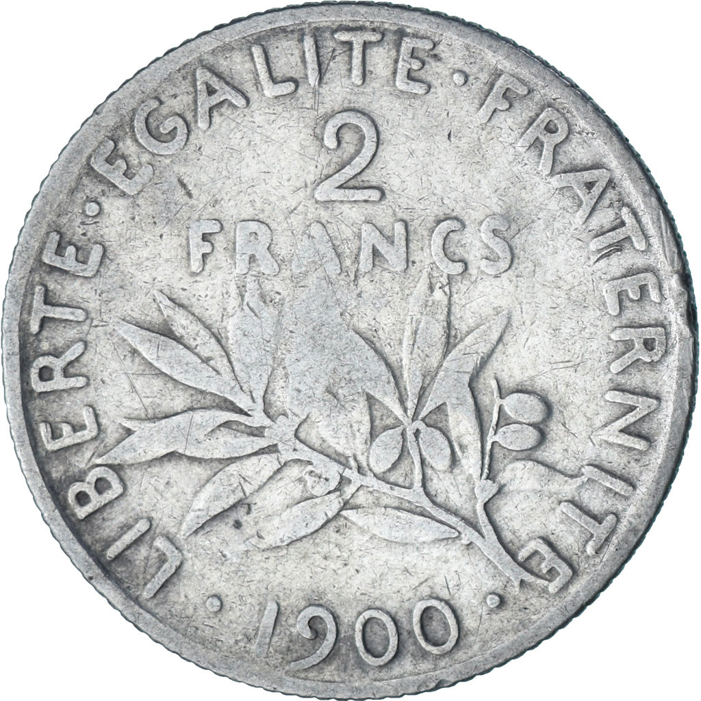 Francia, 2 Francs, Semeuse, 1900, Paris, Argento, MB+, Gadoury:532, KM:845.1