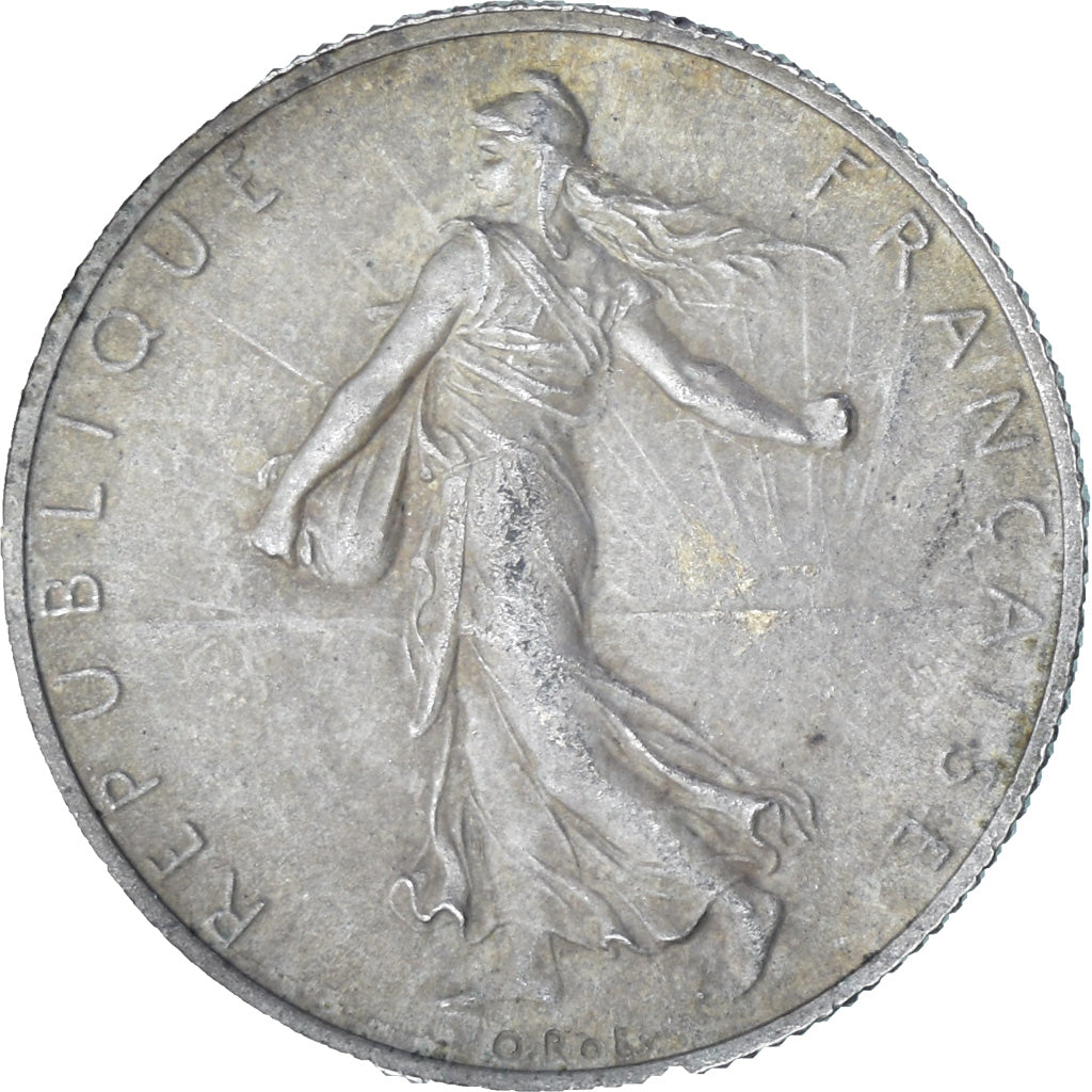 France, 2 Francs, Semeuse, 1920, Paris, Silver, MS(60-62), Gadoury:532, KM:845.1