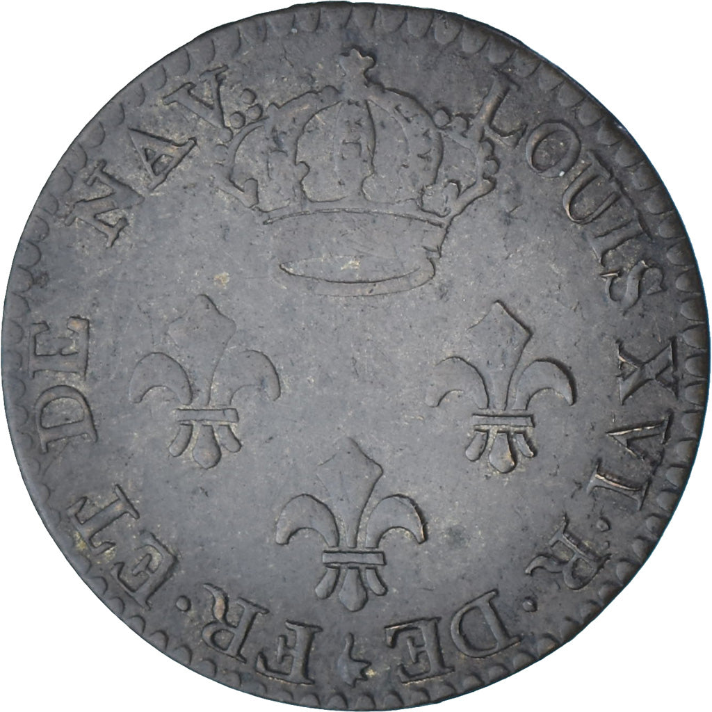 Guyana, Louis XVI, 2 Sous, Colonie de Cayenne, 1789, Paris, Copper, VF(30-35)