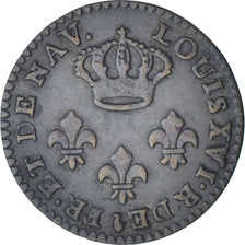 Guyana, Louis XVI, 2 Sous, Colonie de Cayenne, 1789, Paris, Copper, EF(40-45)