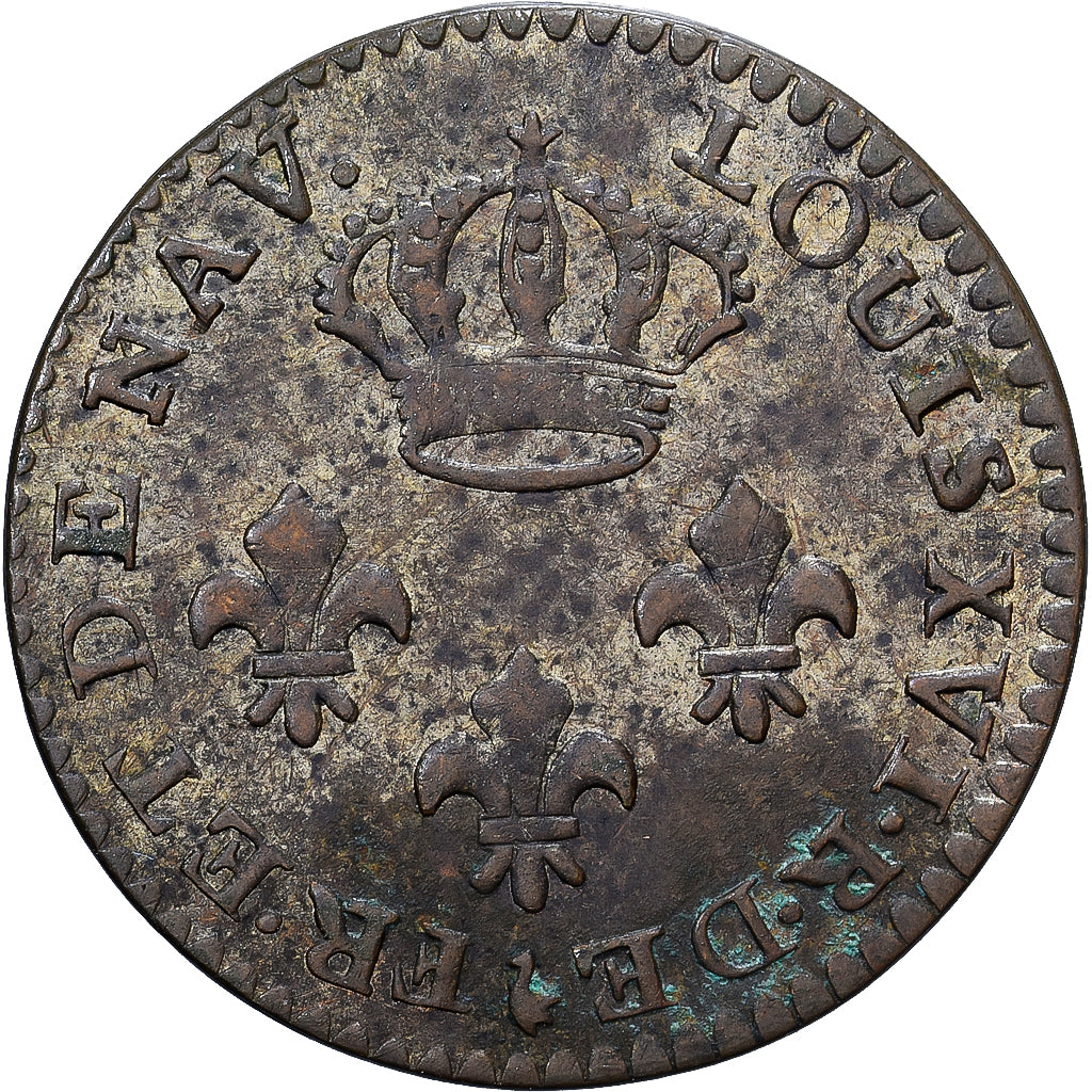 Guyana, Louis XVI, 2 Sous, Colonie de Cayenne, 1789, Paris, Koper, ZF