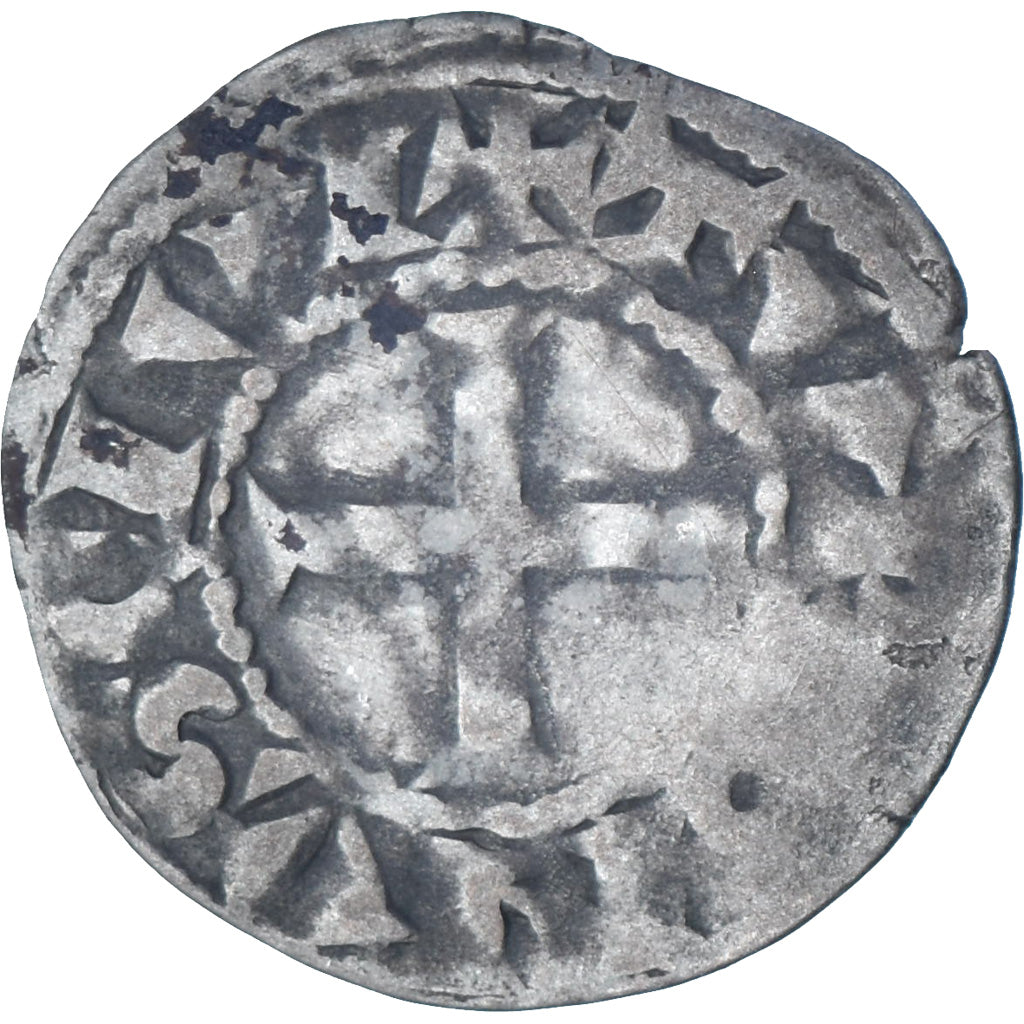 France, Touraine, Denier, ca. 1150-1200, Saint-Martin de Tours, Billon, TB