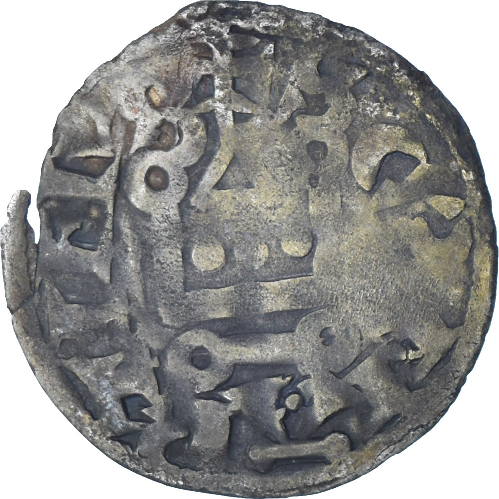 Francia, Touraine, Denier, ca. 1150-1200, Saint-Martin de Tours, Biglione, MB+