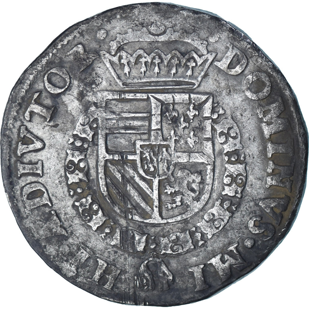 Spanish Netherlands, Philip II, 1/2 Écu de Bourgogne, 1568, Utrecht, Silver